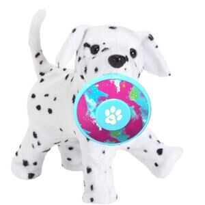 American Girl Dalmatian Puppy Dog Doll Pet Poseable Plush & Magnetic Disc Toy